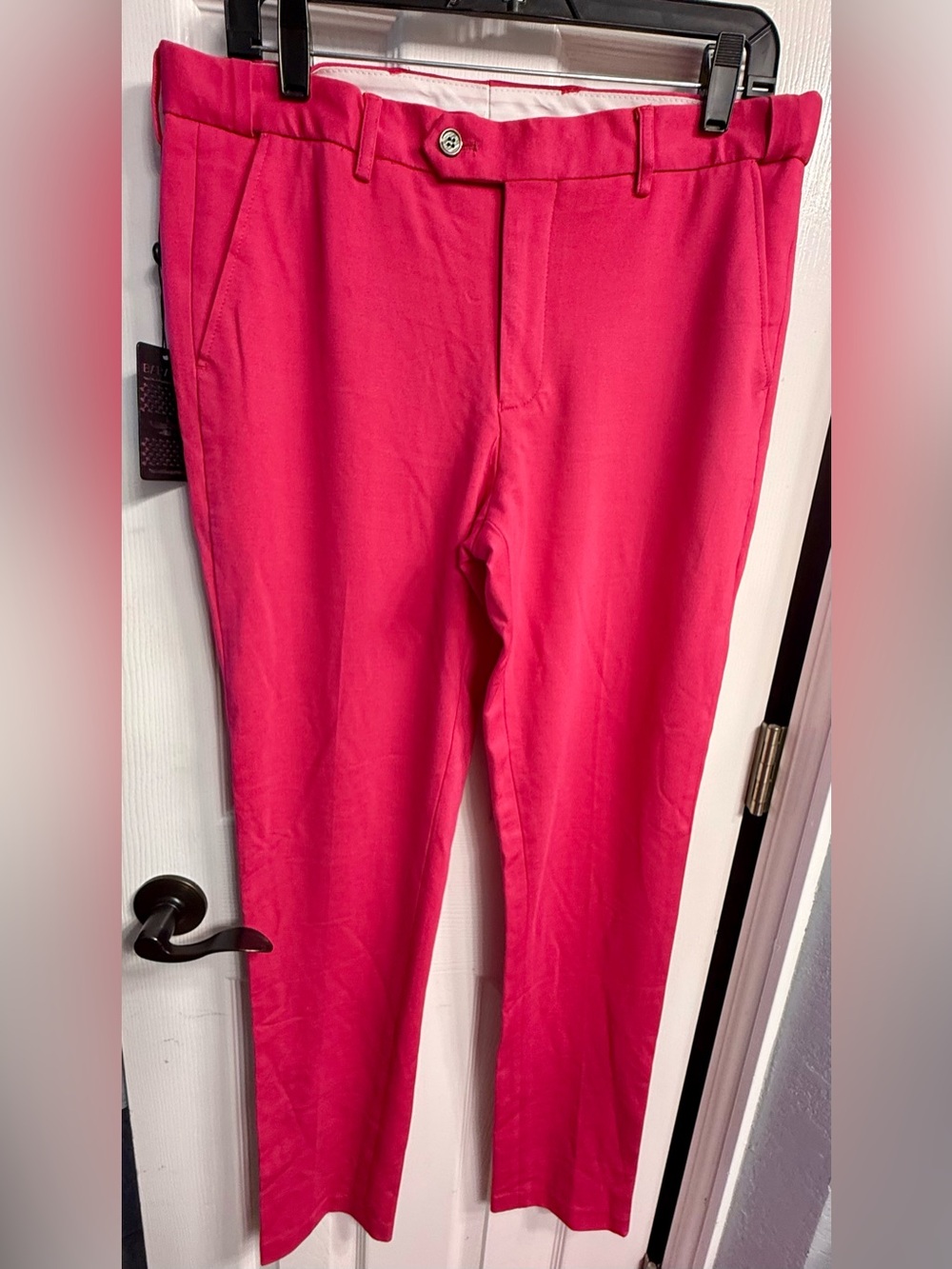 Men's Barabas Slim-Fit Hot Pink Dress Pants